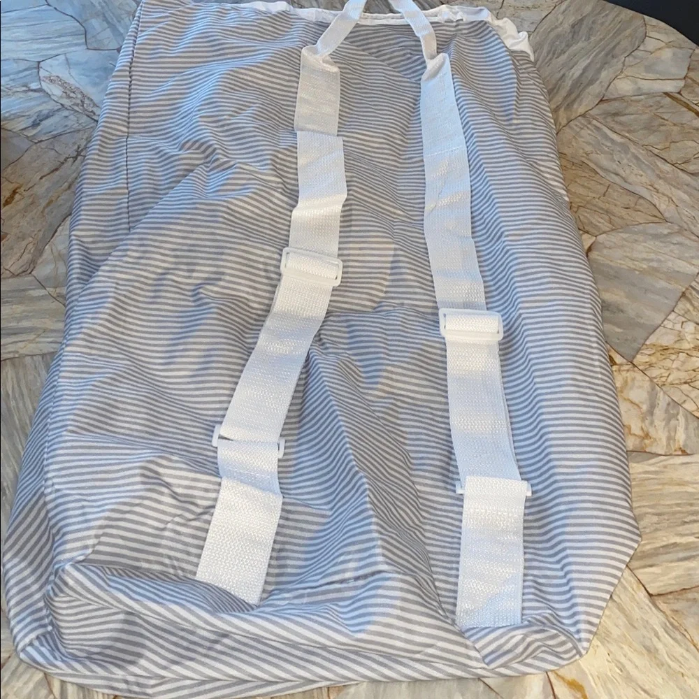 Mainstays Gray and White Striped Duvet Cover